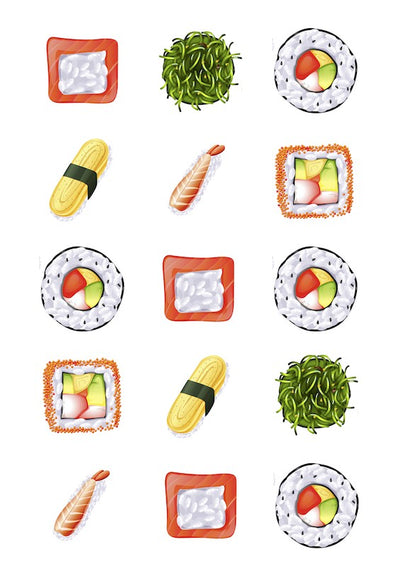 Design Sheet edible image Sushi