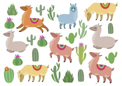 Character edible icing image sheet llamas