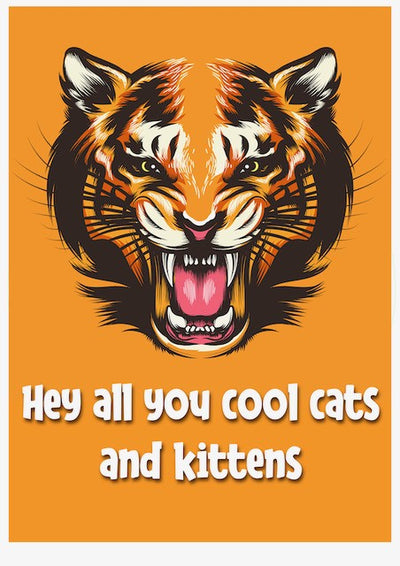 A4 Edible icing image Tiger Cool Cats and Kittens