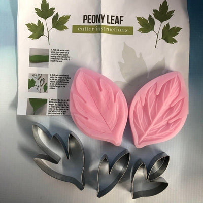 Peony leaf cutters and veiner set