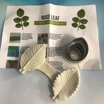 Rose Leaf or Leaves cutters and silicone veiner set