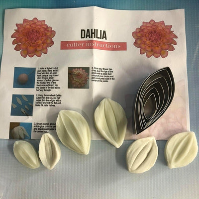 Dahlia flower cutters and veiner set