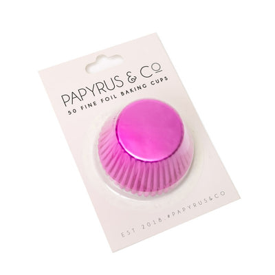 Foil baking cups Fuchsia Hot Pink 50mm x 35mm (50) cupcake papers