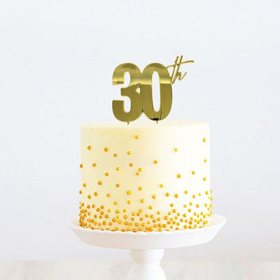 Gold METAL CAKE TOPPER 30TH