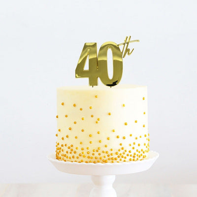 Gold METAL CAKE TOPPER 40TH
