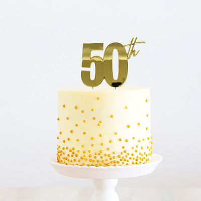 Gold METAL CAKE TOPPER 50TH