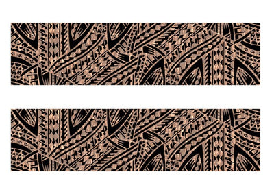 A3 Edible icing image sheet Samoan Panel black on brown bark by ibicci