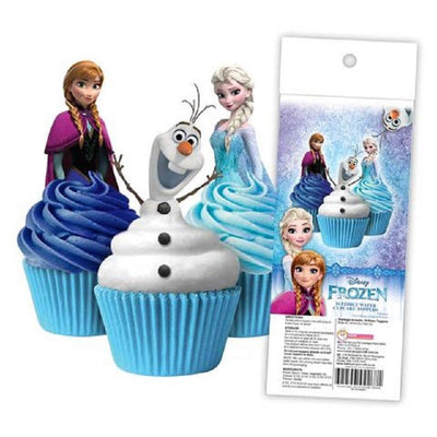 Frozen pack 16 wafer paper cupcake toppers