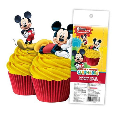 Mickey Mouse pack 16 wafer paper cupcake toppers