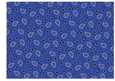 A4 Edible icing image Blue Bandana pattern