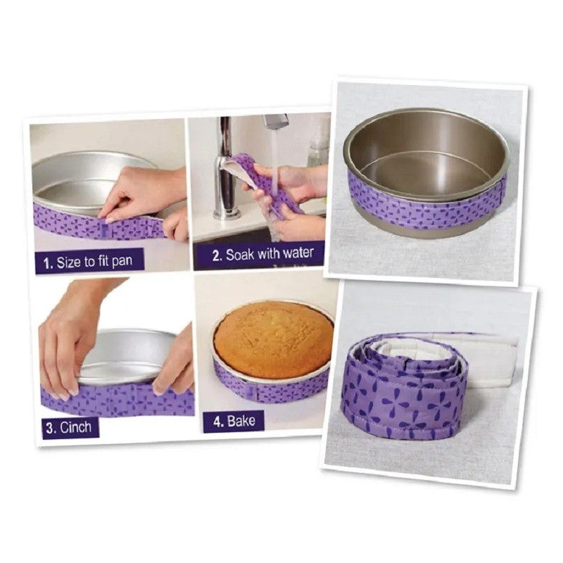 Cake craft baking pan strip bake even cakes