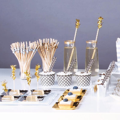 Metallic Appetiser plate small Gold