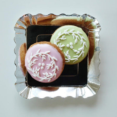 Metallic Appetiser plate small Silver