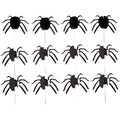 Spider honeycomb paper cupcake toppers
