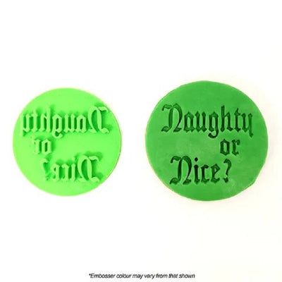 Naughty or Nice Christmas embosser stamp