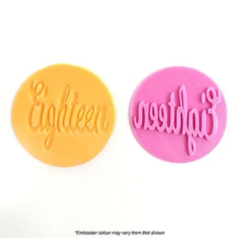 Eighteen number embosser stamp