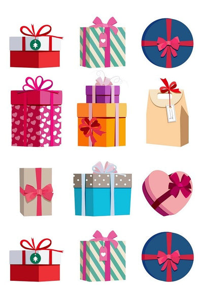Design Sheet edible image Christmas Presents or Gifts
