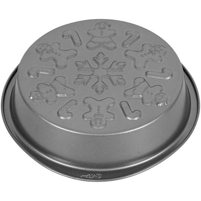 Round Embossed Christmas Cake Pan 9 Inch