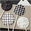 Finished example of making round candy melt lollipops using Wilton lollipop sticks