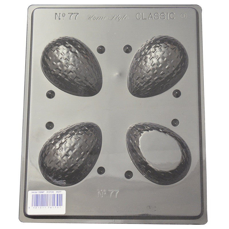 Basketweave Easter Egg chocolate mould