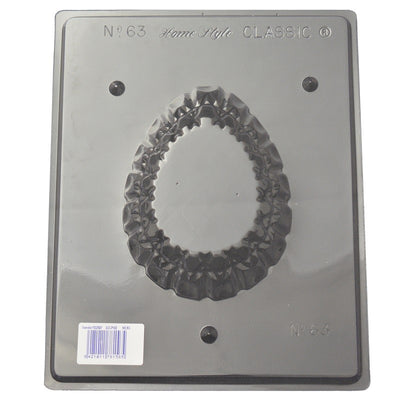 Faceted glass look egg box lid and base chocolate mould set of 2