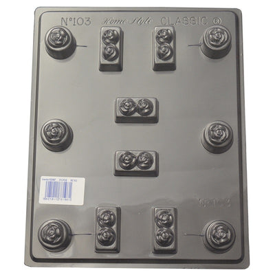 Deep fill Classic Roses truffle chocolate mould