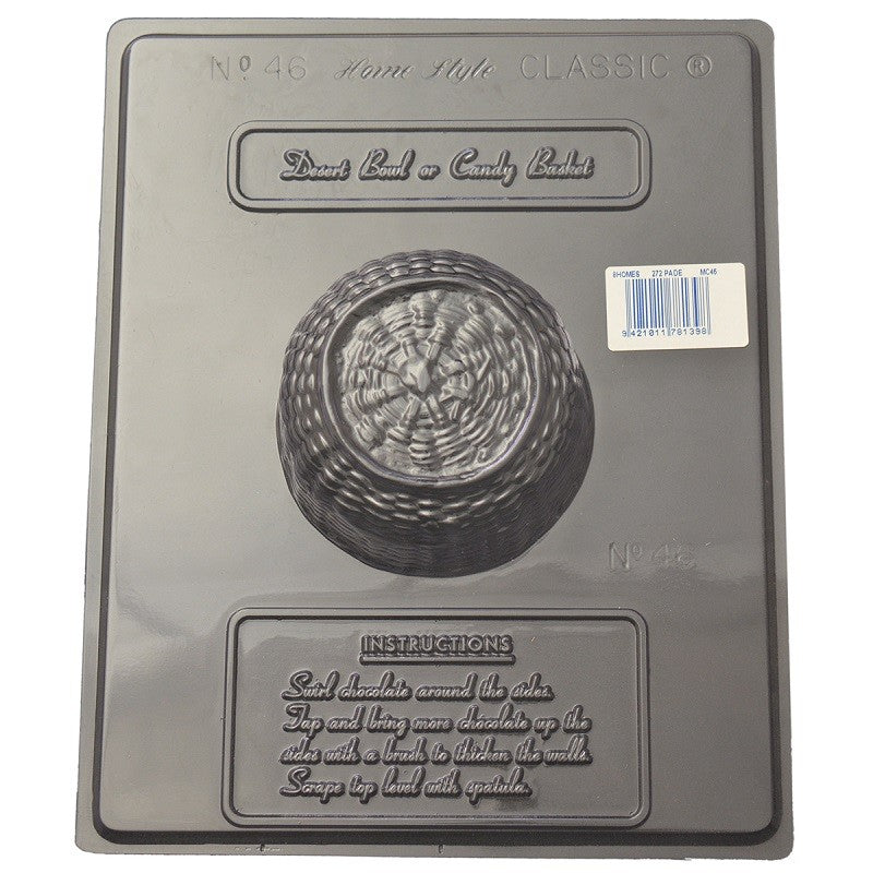 Basketweave dessert cup or bowl 90mm chocolate mould