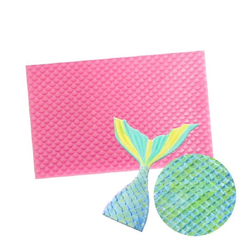 Fish Scale silicone mould impression mat