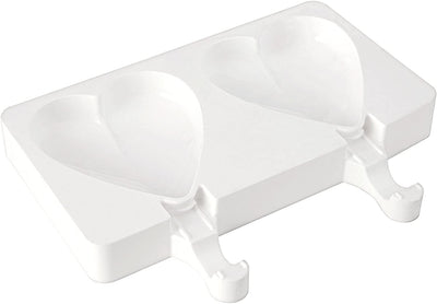 CLEARANCE 50% OFF Easy Cream 4 cavity heart popsicle mould set by Silikomart