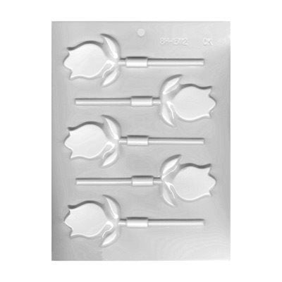 Tulip flower lollipop hard candy or isomalt mould