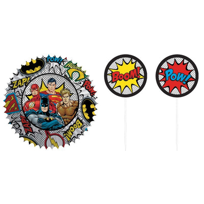 Justice league cupcake paper and pick set