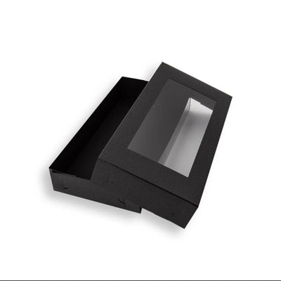 Black window Box for cookies Medium Rectangle SOLD SINGLY