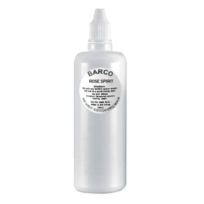 Barco Quick Paint Rose Spirit 100ml, mix with powder food colours to create a quick drying edible paint.