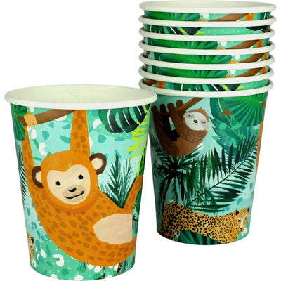 Wild jungle party cups Pack of 8