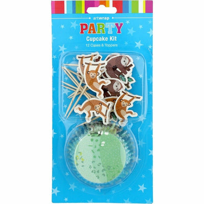 Wild jungle cupcake papers and picks set
