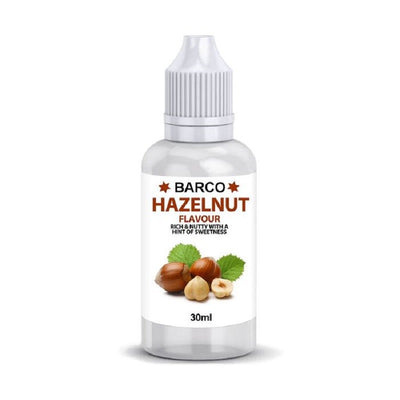 Barco flavouring 30ml Hazelnut.  Add to cake and brownie batters, buttercream or fondant icing etc to flavour.