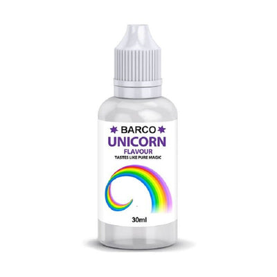 Barco flavouring 30ml unicorn.  Add to cake and brownie batters, buttercream or fondant icing etc to flavour.