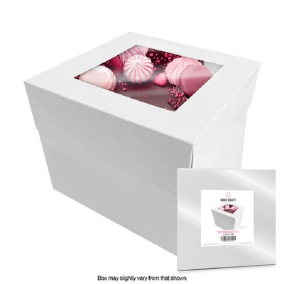 Cake box Tall white window 30cm 12 inch