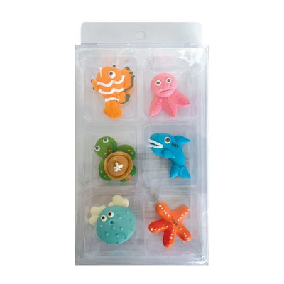 Ocean friends SUGAR DECORATIONS 6 PIECE PACK