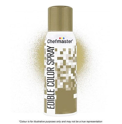 Chefmaster edible colour spray for icing Gold (North Island Urban Delivery ONLY)