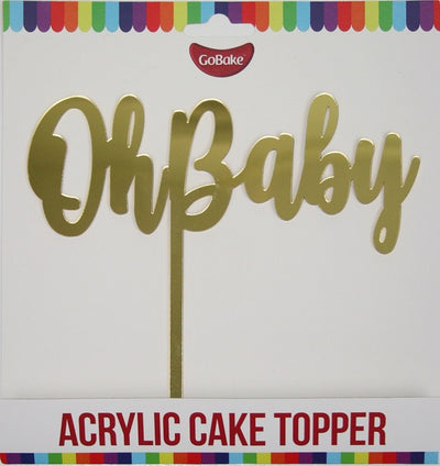 Gobake Oh Baby Acrylic economy mirror topper Gold