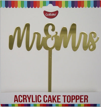 Gobake MR & MRS Acrylic economy mirror topper Gold