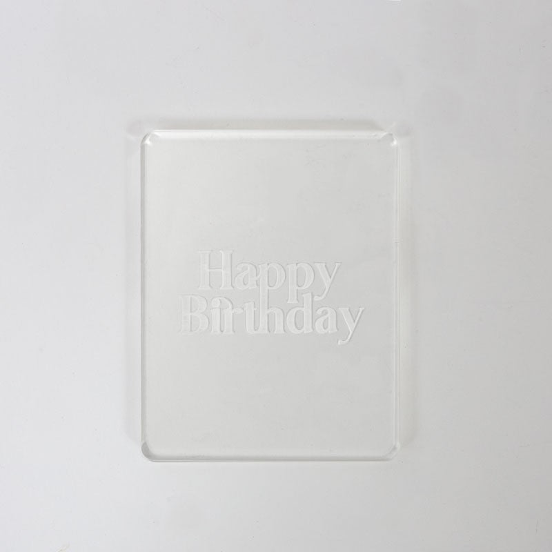 COO KIE Embosser Stamp HAPPY BIRTHDAY 1