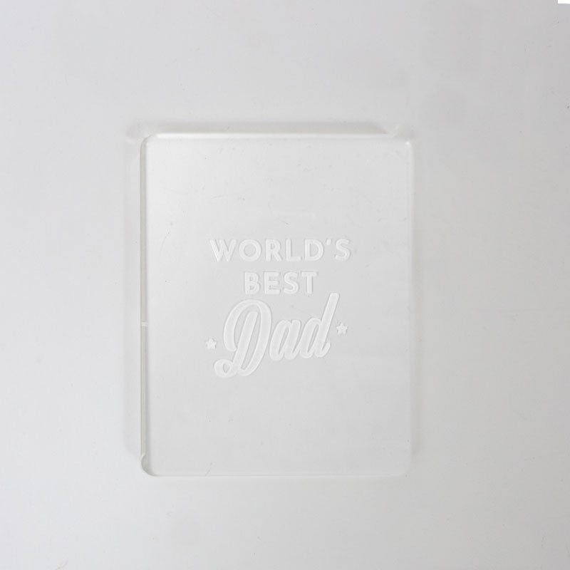 COO KIE Embosser Stamp Worlds best Dad