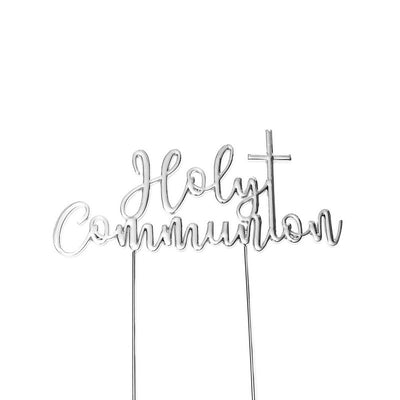 Silver Metal First Holy Communion pick topper