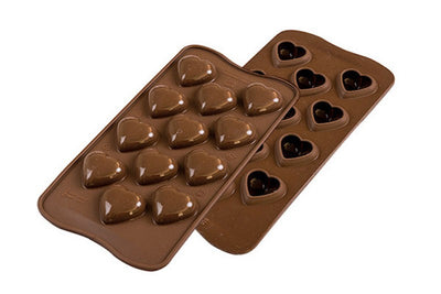 My Love hearts chocolate silicone mould by silikomart