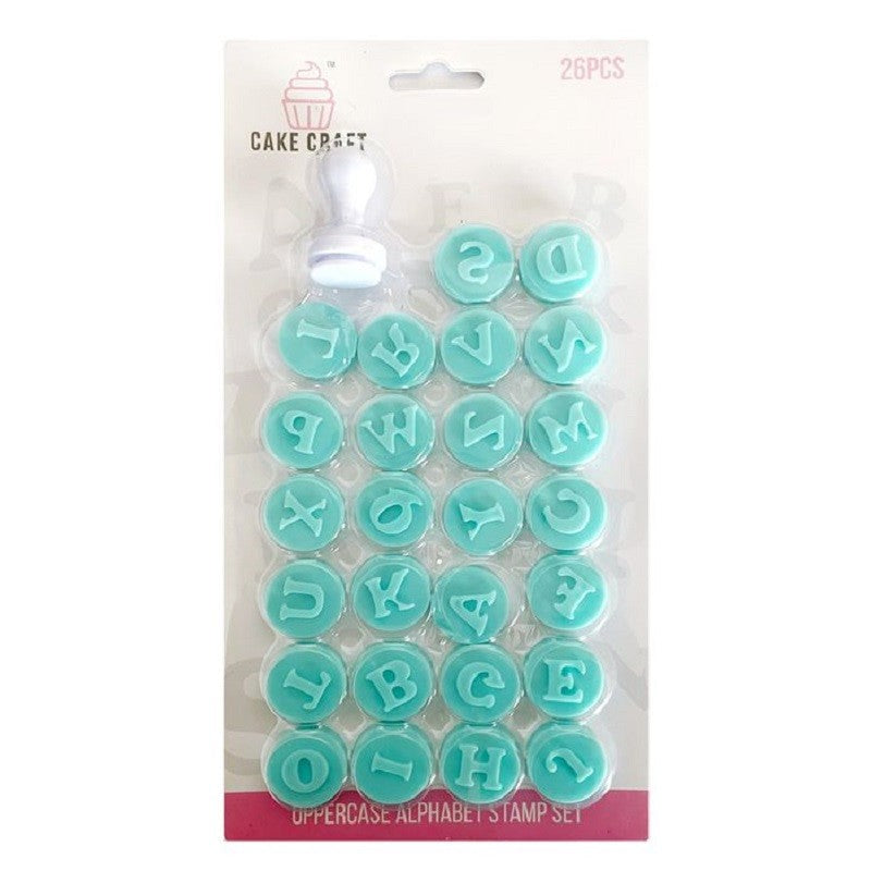 CAKE CRAFT UPPERCASE ALPHABET STAMP SET for imprinting fondant
