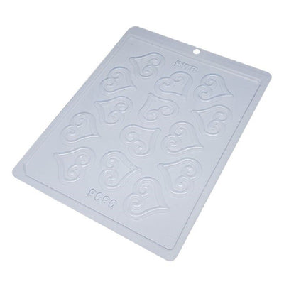 Decorative dessert accent chocolate mould Heart Filigree