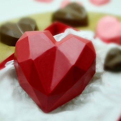 Geo hearts chocolate mould 200g size