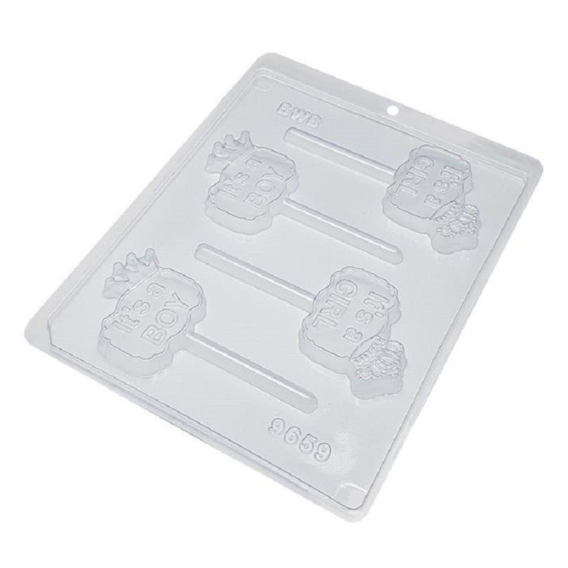 ITS A BOY and ITS A GIRL LOLLIPOP chocolate MOULD